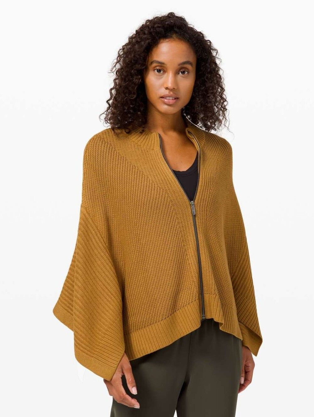 LULULEMON Softer Still cashmere blend wrap shawl zipup sweater